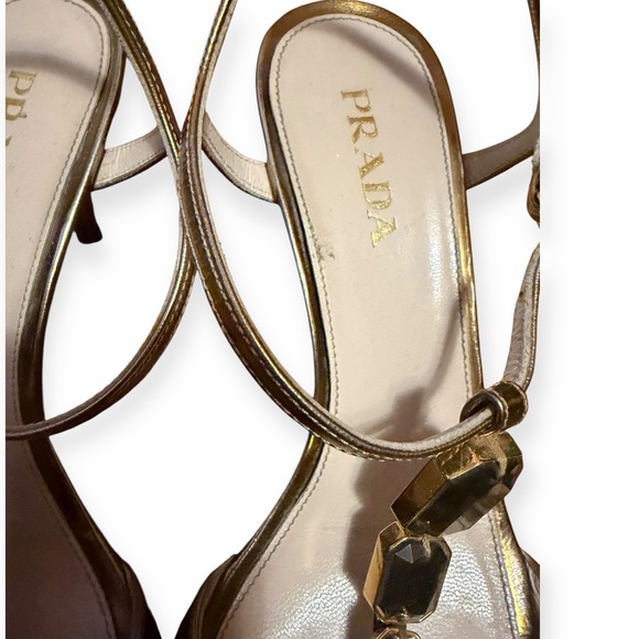 Prada Women's Sandals in Gold - Size 38 - Picture 4 of 8